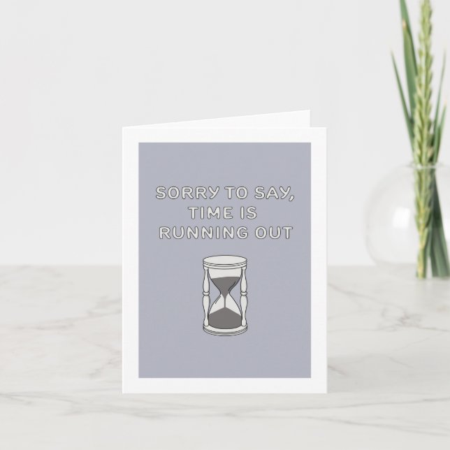 Cartão O tempo está acabando (Frente)