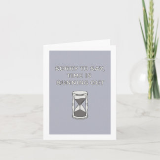 Cartão O tempo está acabando