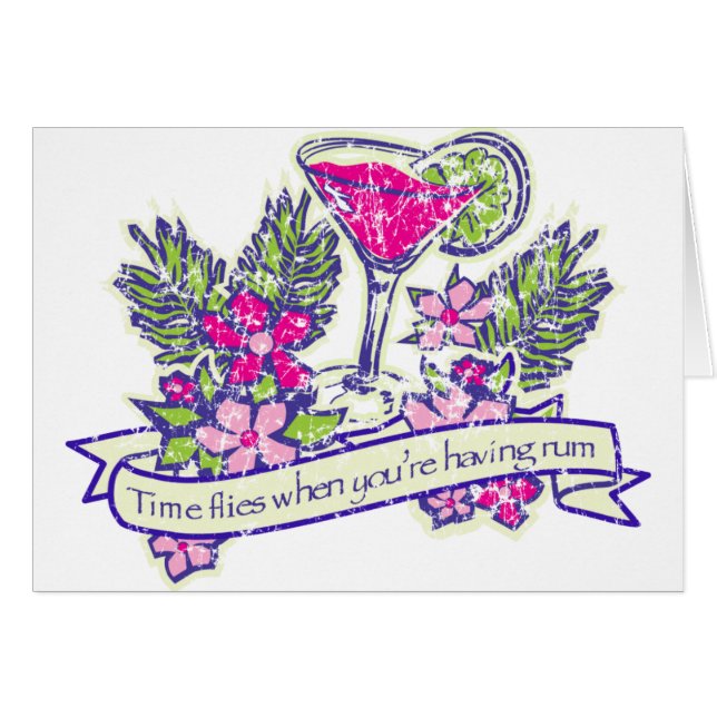 Cartão O tempo voa (Frente Horizontal)