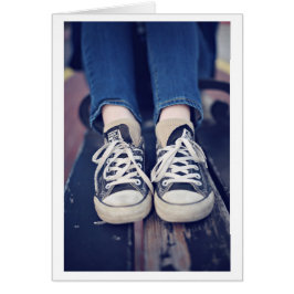 Cartão O tênis do vintage desvaneceu-se