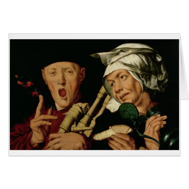 Cartão O tocador de gaita-de-foles (Frente Horizontal)