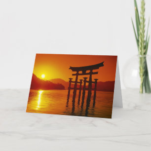 Cartão O-Torii Gate, Itsukushima shrine, Miyajima,