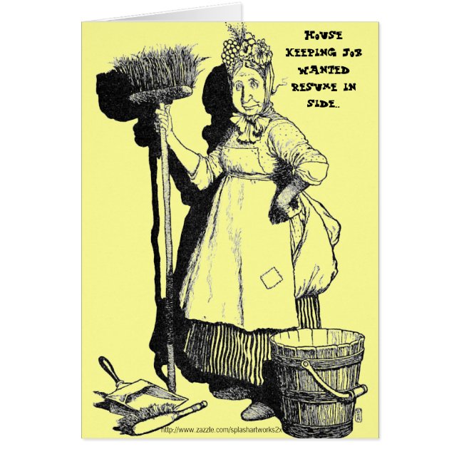 Cartão "O Trabalho Queria: GUARDA-CASA" (Frente)