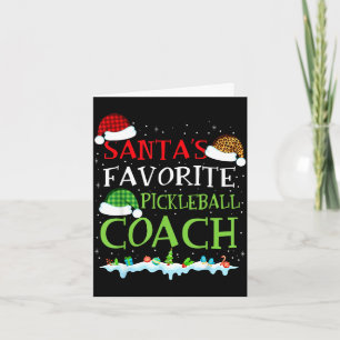 Cartão O treinador de pickleball favorito do Papai Noel d