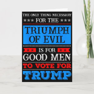 Cartão O Triunfo do Mal Anti Trump