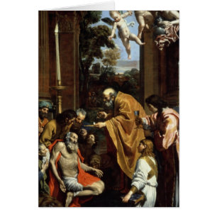 Cartão O último sacramento de St Jerome, 1614