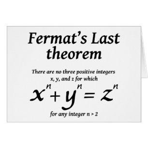 Cartão O último teorema de Fermat