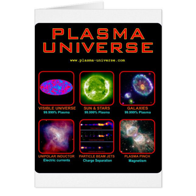 Cartão O universo do plasma (Frente)