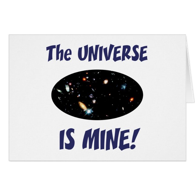 Cartão O universo é meu (Frente Horizontal)