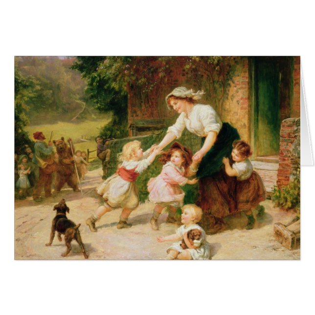 Cartão O urso da dança (Frente Horizontal)