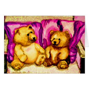 Cartão O urso de ursinho fala a arte & o design de