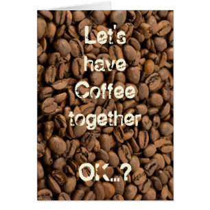 Cartão O vamos tem café juntos