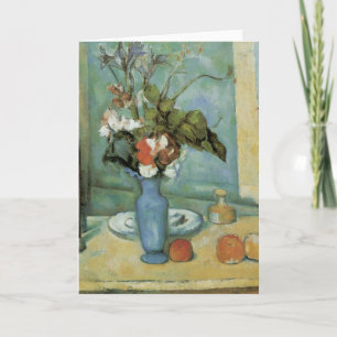 Cartão O Vaso Azul (Flores e Frutas) de Paul Cezanne