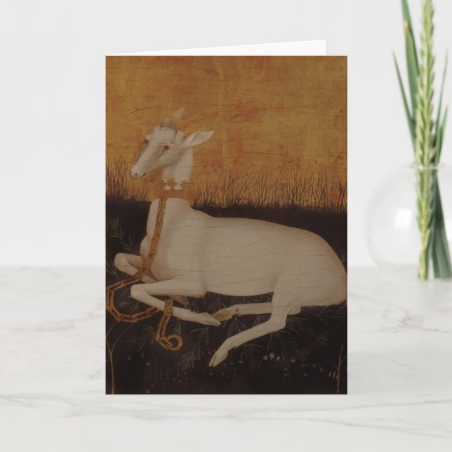 Cartão O veado branco do cervo (Frente)