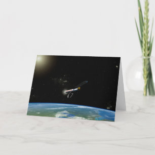 Cartão O Veículo De Lançamento Atlas V541 Em Órbita.