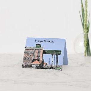 Cartão O Velho Vazio Granário Ao Lado Do Mar Norfolk