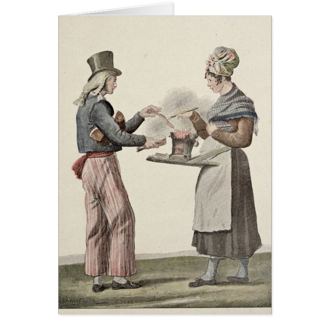 Cartão O vendedor da salsicha (Frente)