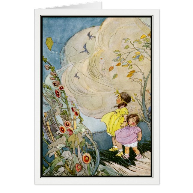 Cartão O vento por Ruth Mary Hallock (Frente)