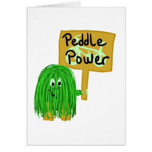 Cartão O verde peddle o poder