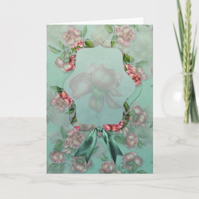 Cartão O "Victorian Notecards cor-de-rosa " de (Frente)