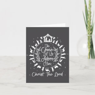 Cartão Ó Vinde Adoremos a Ele Cristo O Senhor, Jesus C