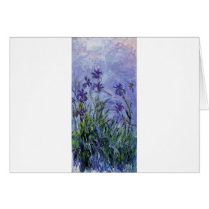 Cartão o vintage floresce lilac-irises-1917 monet.