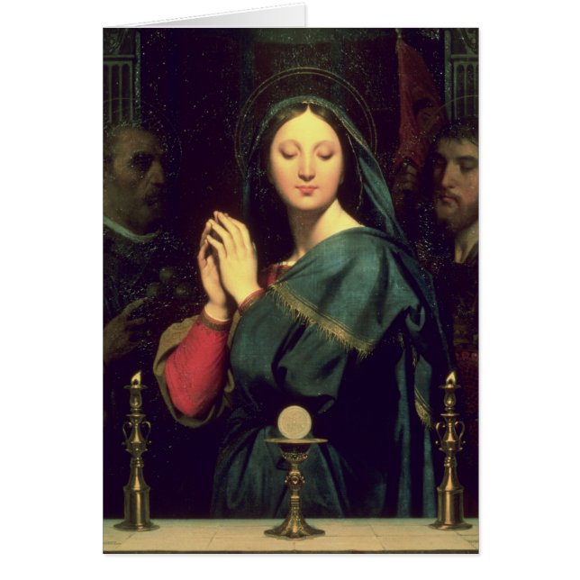 Cartão O Virgin com o anfitrião, 1841 (Frente)