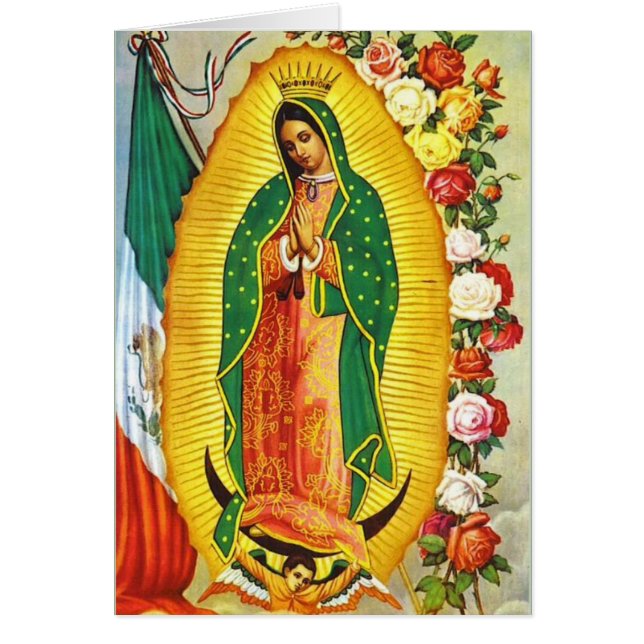 Cartão O Virgin de Guadalupe. (Frente)