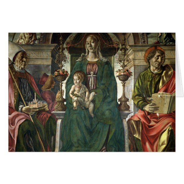 Cartão O Virgin e os santos, 1474 (Frente Horizontal)