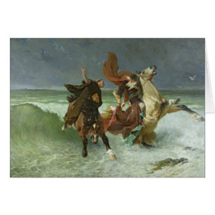 Cartão O vôo de Mawr c.1884 de Gradlon