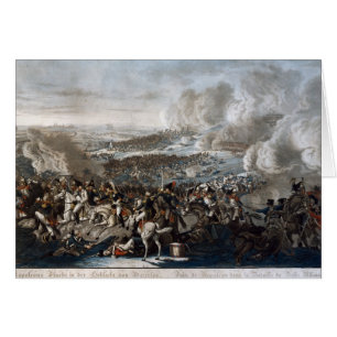 Cartão O vôo de Napoleon da batalha de Waterloo