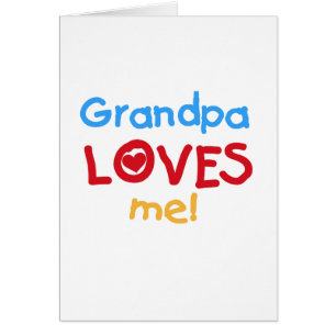 Cartão O vovô das cores preliminares ama-me camiseta