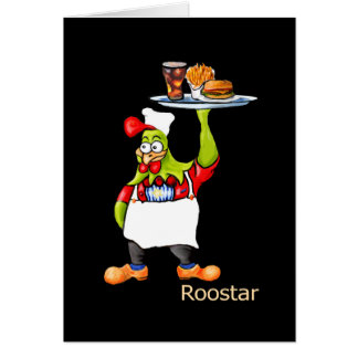 Cartão o waiter* do bar *Roostar