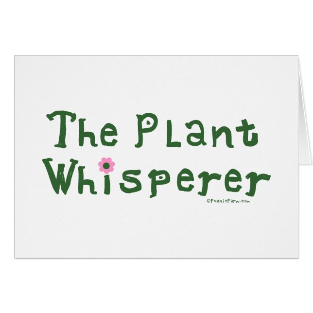 Cartão O whisperer da planta (Frente horizontal)