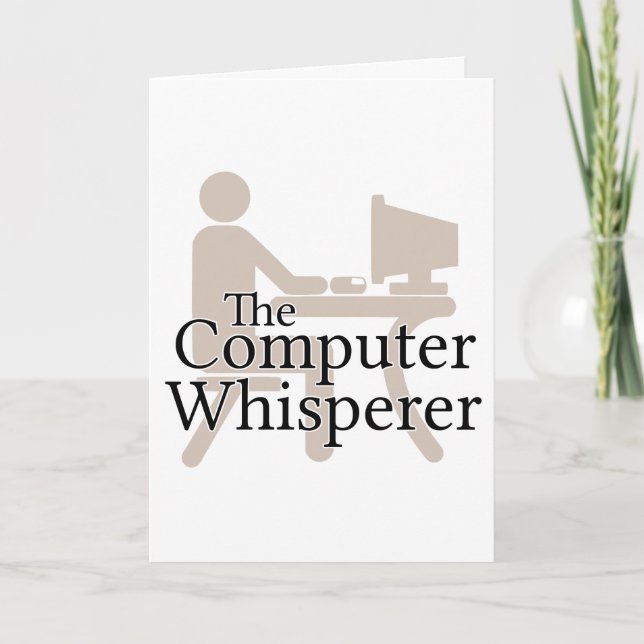 Cartão O Whisperer do computador (Frente)
