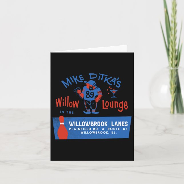 Cartão O Willow Lounge de Mike Ditka (Frente)