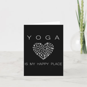 Cartão O Yoga É Meu Lugar Feliz Insracional Motivacional