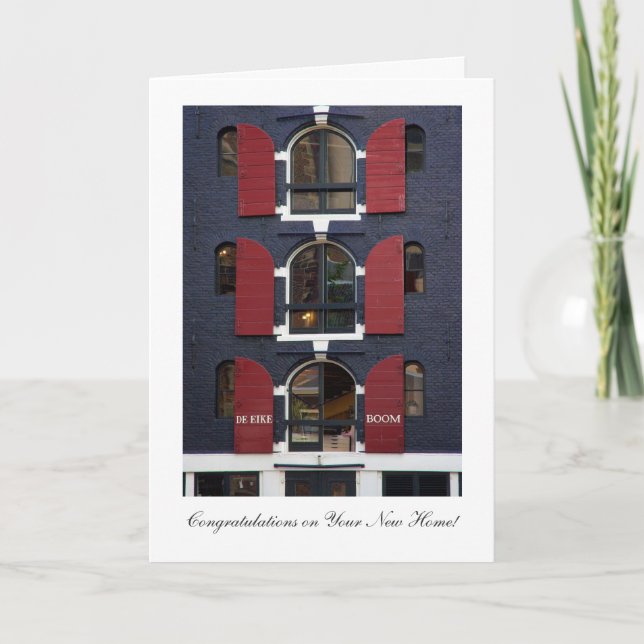 Cartão Oak Tree Eyes - Parabéns em Nova Casa (Frente)