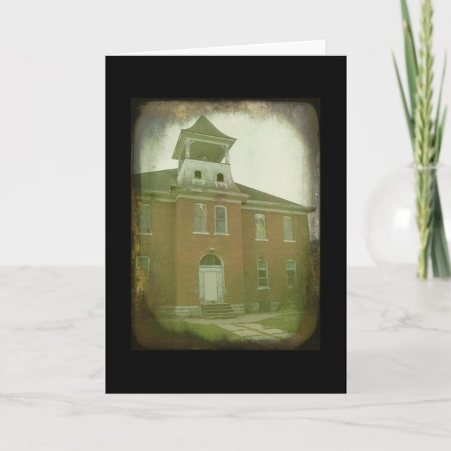 Cartão Oakville, Iowa School (Frente)