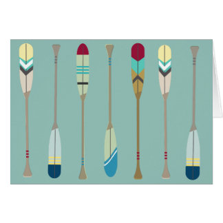Cartão Oars de Vintage