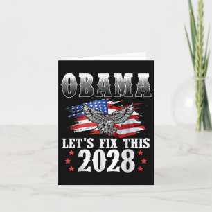 Cartão Obama 2028 American Flag Obama Para O Presidente 2