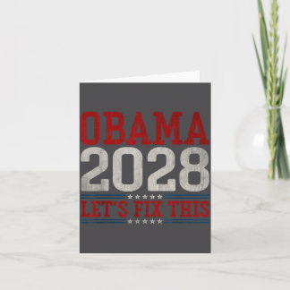Cartão Obama 2028 Let's Fix This Obama 48th President