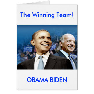 Cartão Obama Biden