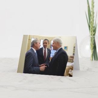 Cartão Obama Bush e Clinton