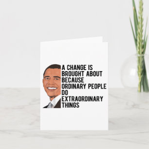 Cartão Obama cita Barack Obama como político