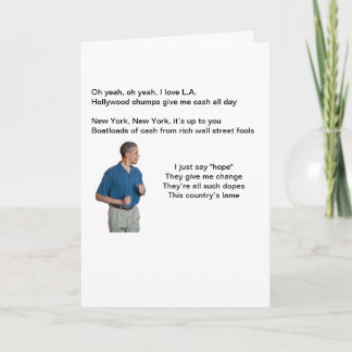 Cartão Obama o elitista