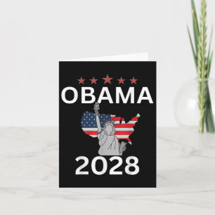 Cartão Obama Para O Presidente Patriótico 2028 Prote Polí