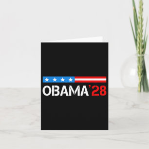 Cartão Obama Retro Vintage Flag Patriótico 2028 Política