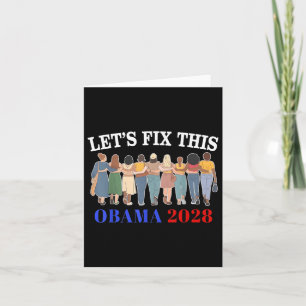 Cartão Obama Retro Vintage Patriótico 2028 Prote Política