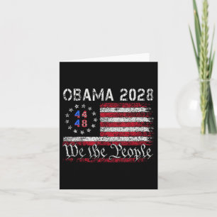 Cartão Obama Retro Vintage Us Flag 44 48 Patriótico 2028